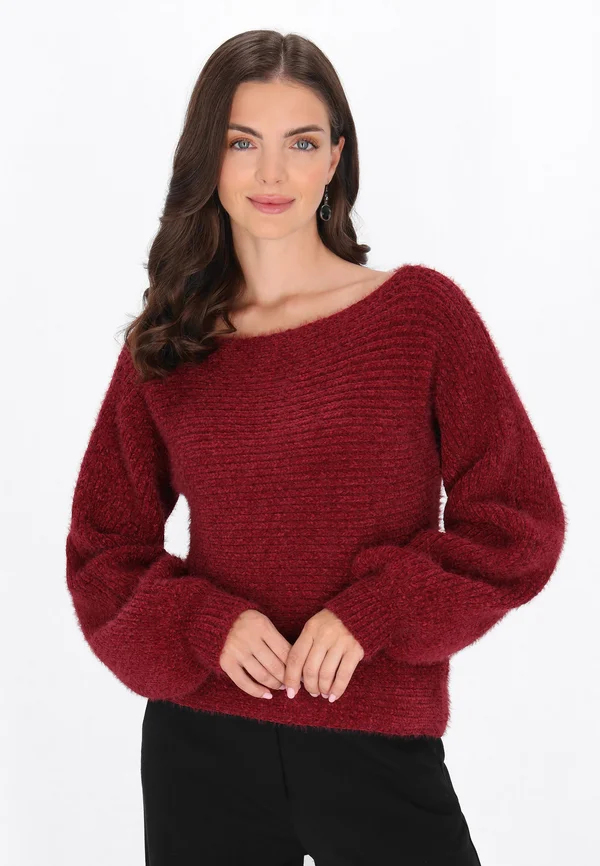 Strickpullover - burgundy
