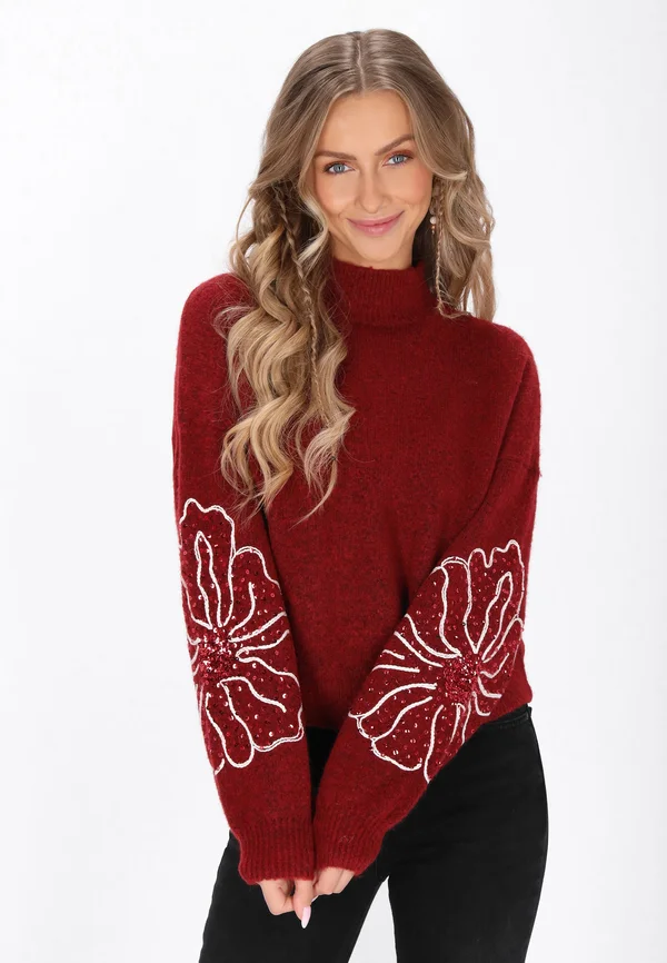 Strickpullover - burgundy