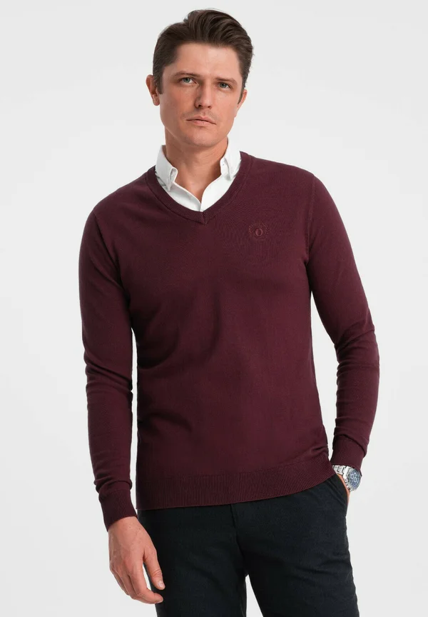 Strickpullover - burgundy