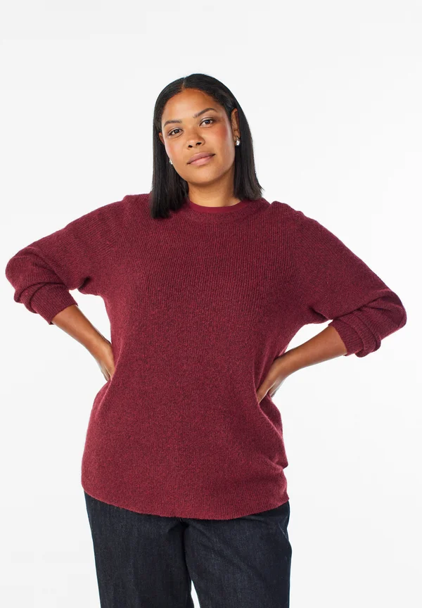 Strickpullover - cabernet melange