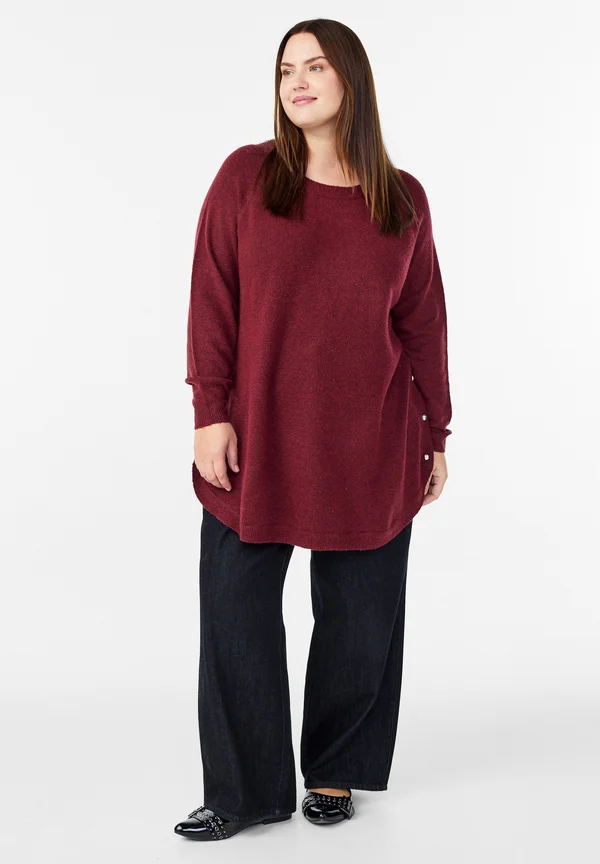 Strickpullover - cabernet melange