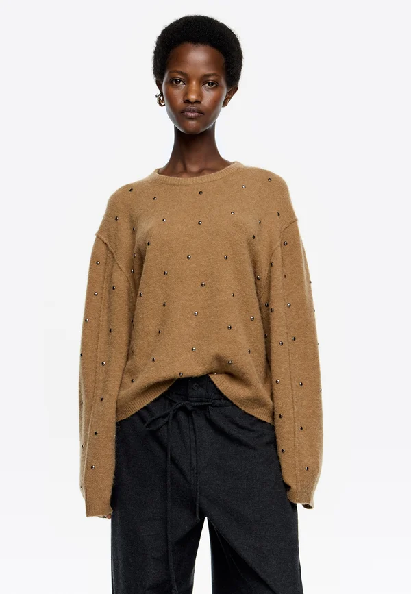 Strickpullover - camel