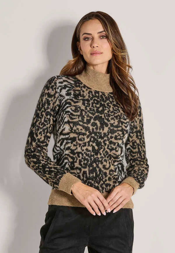 Strickpullover - caramel   black   multicolor