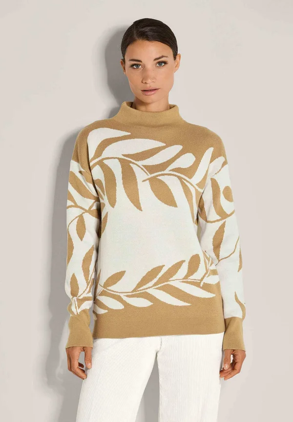 Strickpullover - caramel   wool white