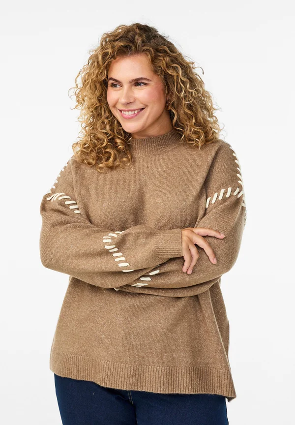 Strickpullover - caribou melange