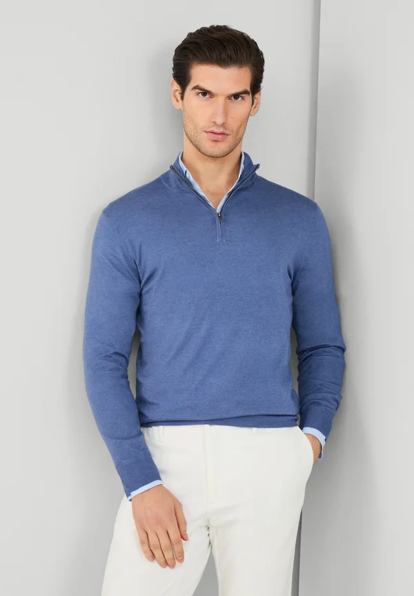 Strickpullover - chambray blue