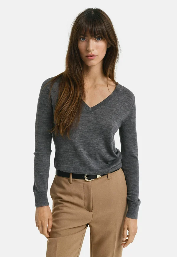 Strickpullover - charcoal melange