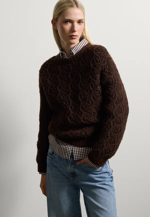 Strickpullover - chocolate brown