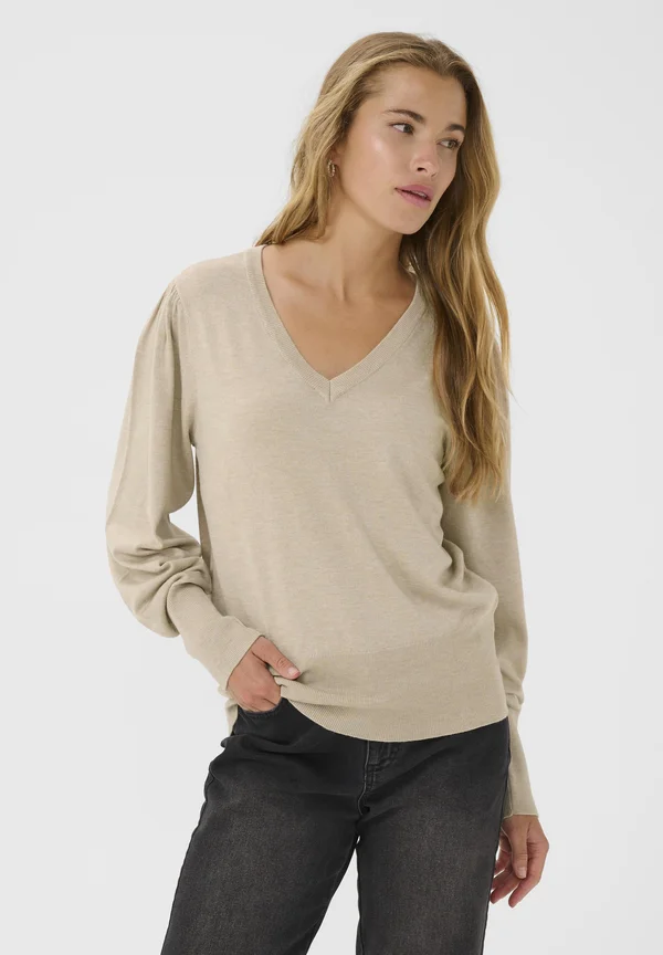 Strickpullover - classic sand melange