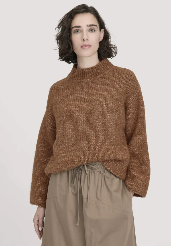 Strickpullover - cognac