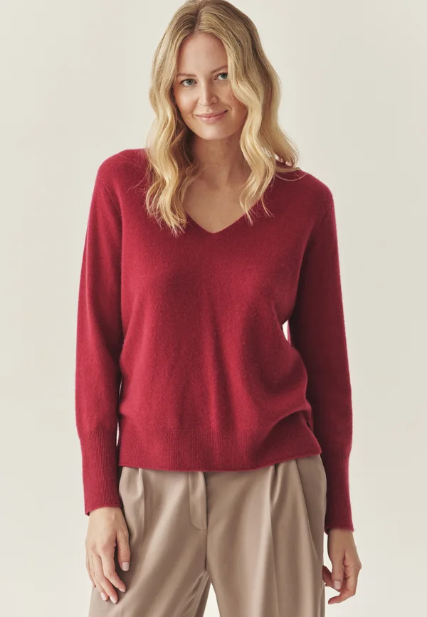 Strickpullover - cranberry rose