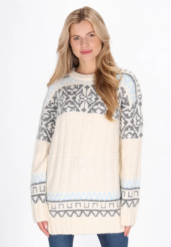 Strickpullover - cream multicolor