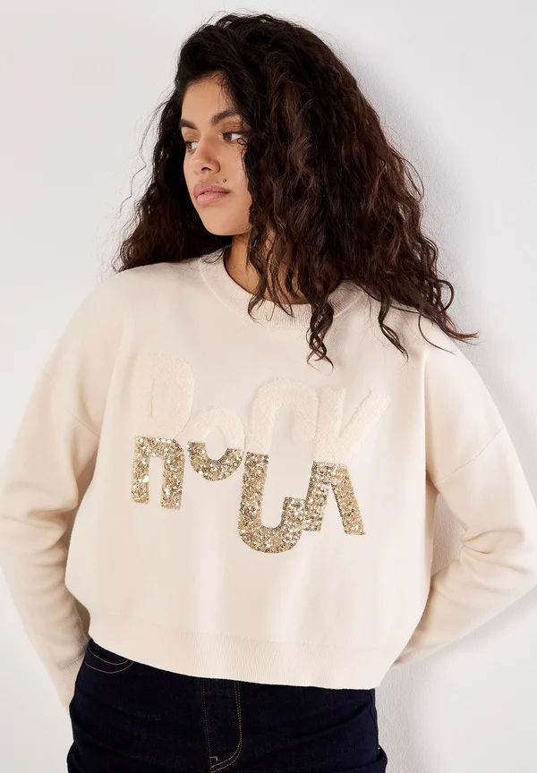 Strickpullover - cream