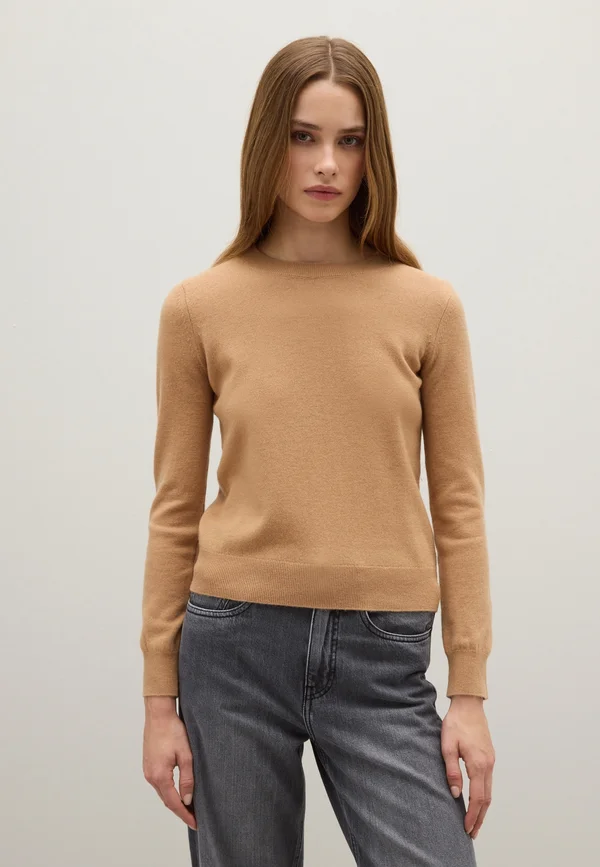 Strickpullover - dark beige