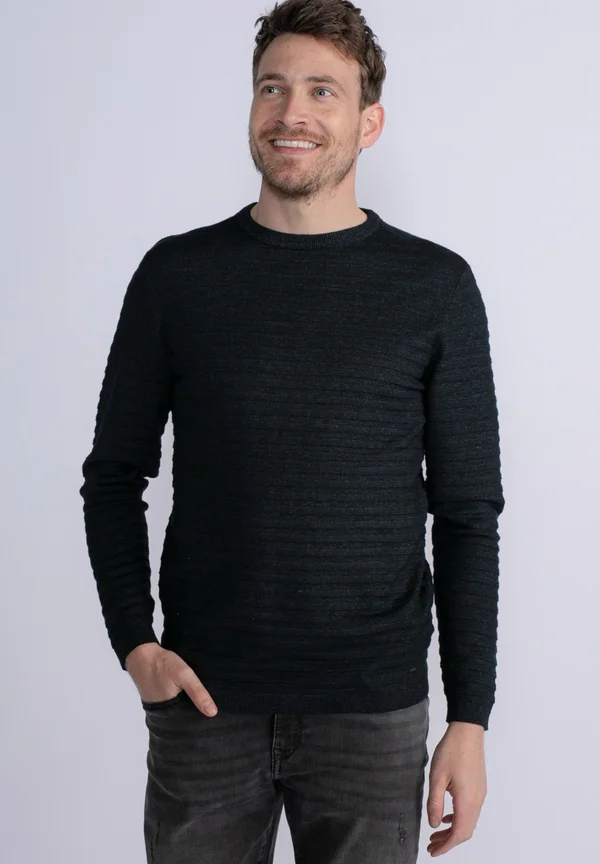 Strickpullover - dark black