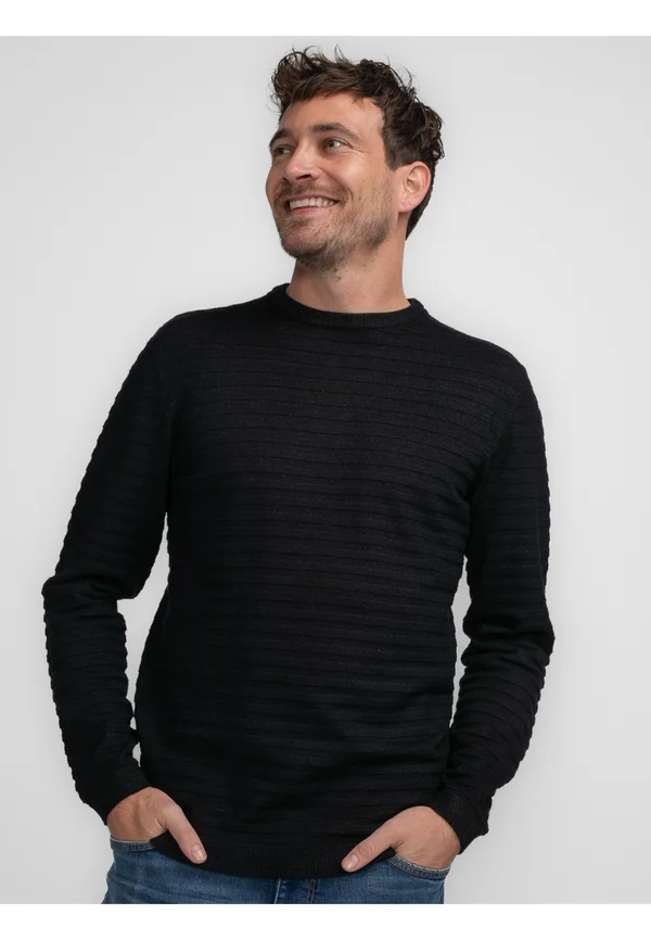 Strickpullover - dark black