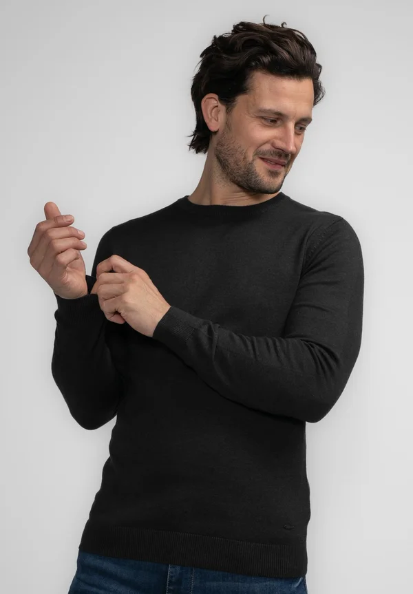Strickpullover - dark black