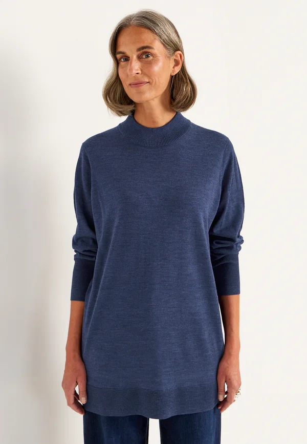 Strickpullover - dark blue melange