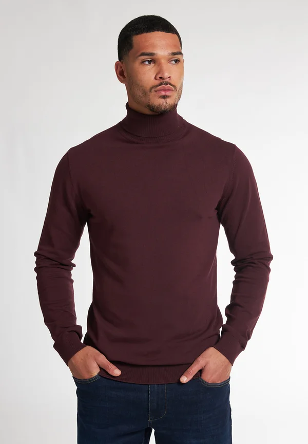 Strickpullover - dark brick