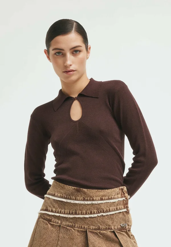 Strickpullover - dark brown