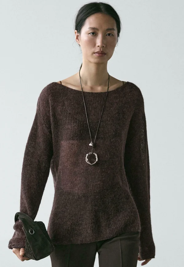 Strickpullover - dark brown