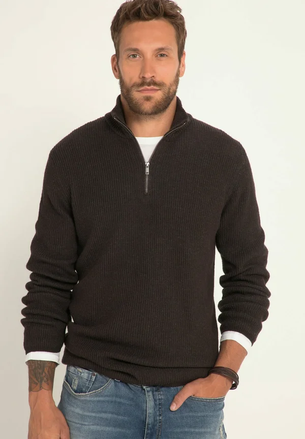 Strickpullover - dark brown