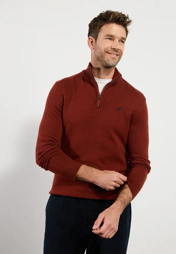 Strickpullover - dark burgundy