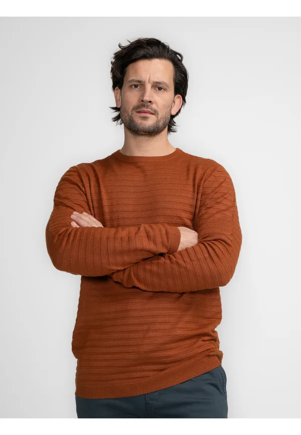 Strickpullover - dark caramel
