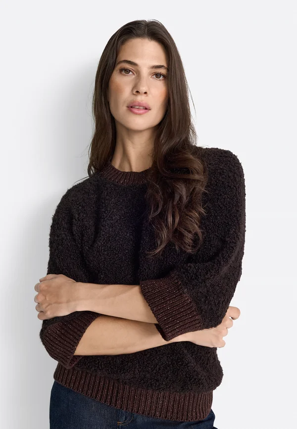 Strickpullover - dark chocolate