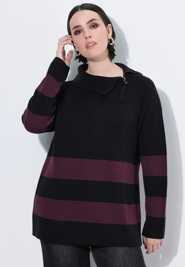 Strickpullover - dark claret