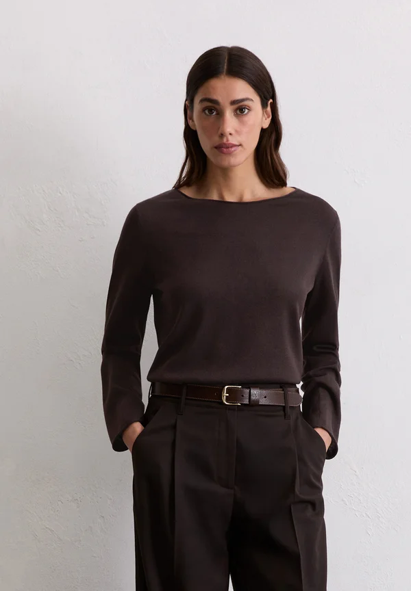 Strickpullover - dark coffee