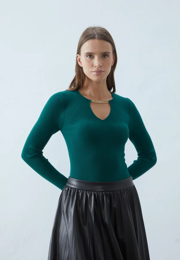 Strickpullover - dark green