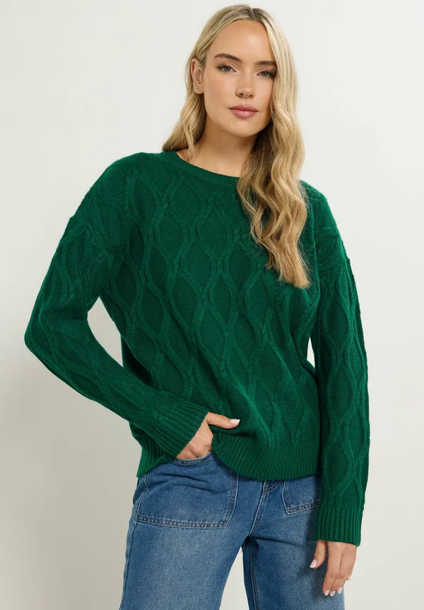 Strickpullover - dark green