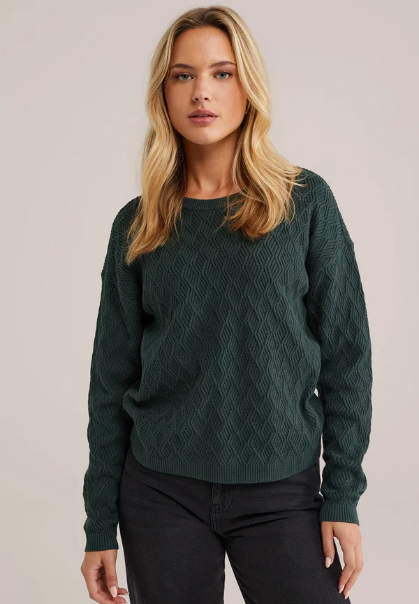 Strickpullover - dark green