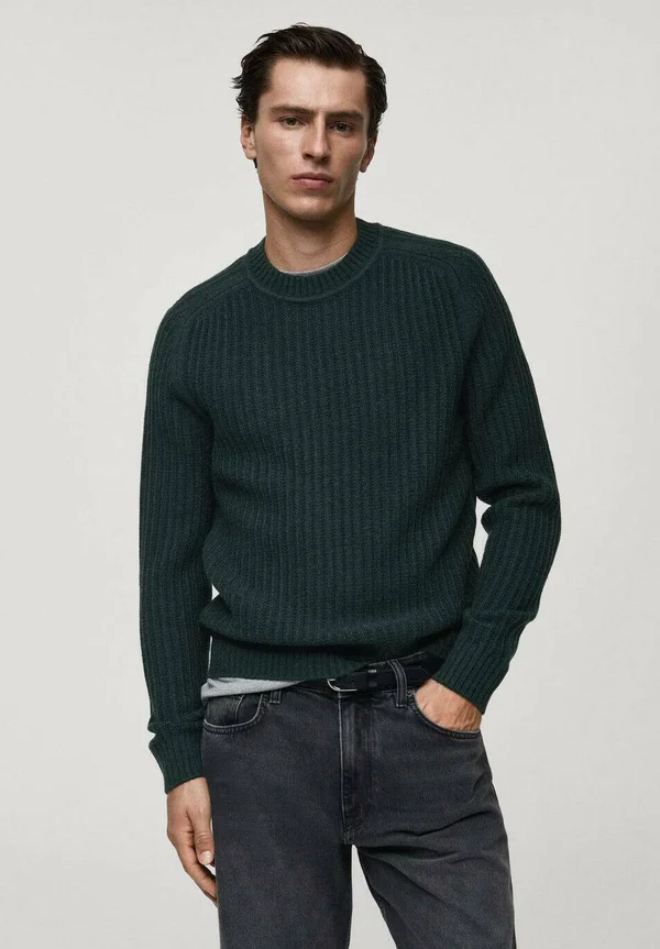 Strickpullover - dark green