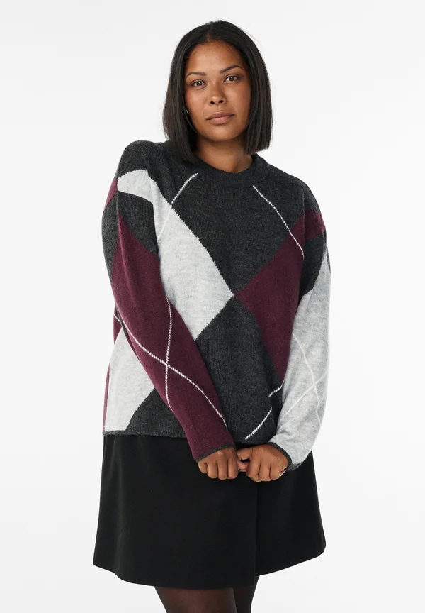 Strickpullover - dark grey mel comb