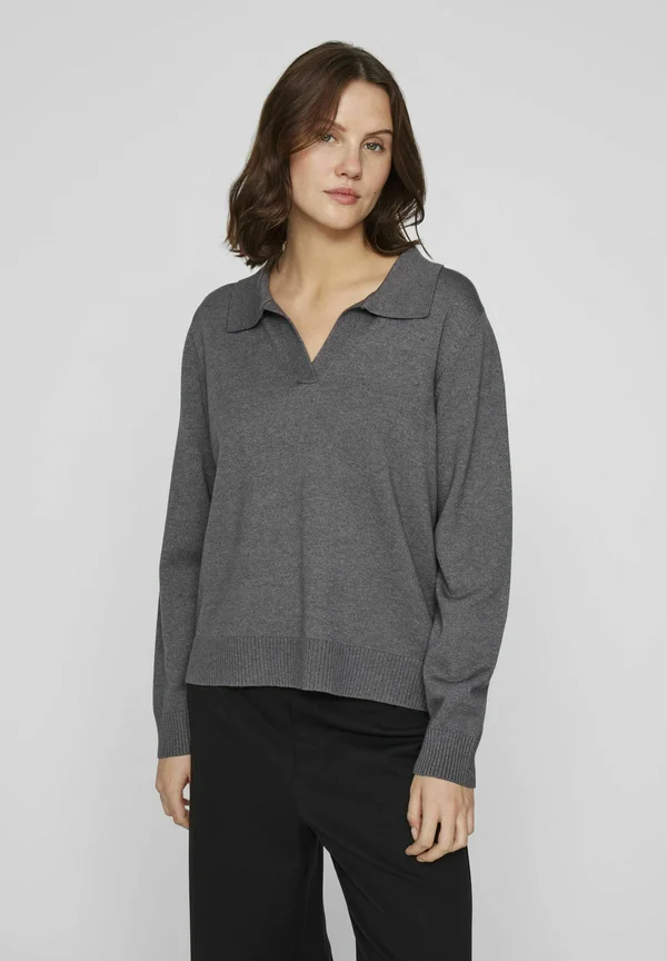 Strickpullover - dark grey melange