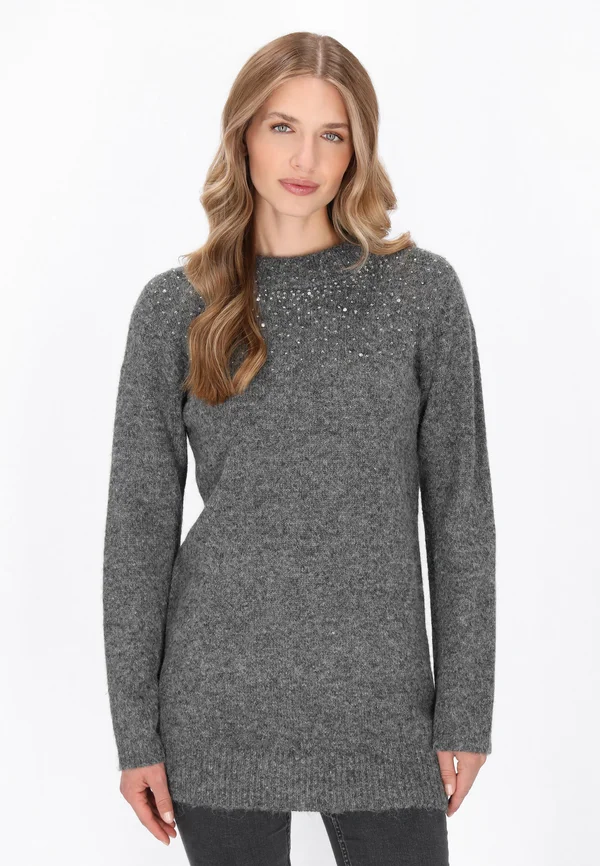 Strickpullover - dark grey melange