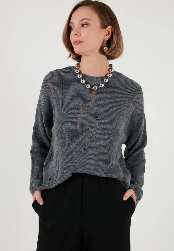 Strickpullover - dark grey