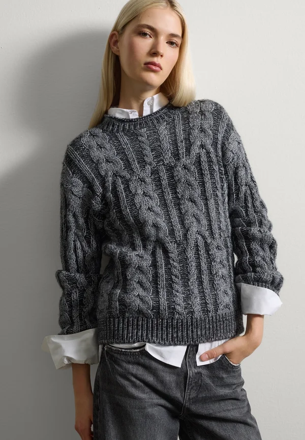 Strickpullover - dark grey
