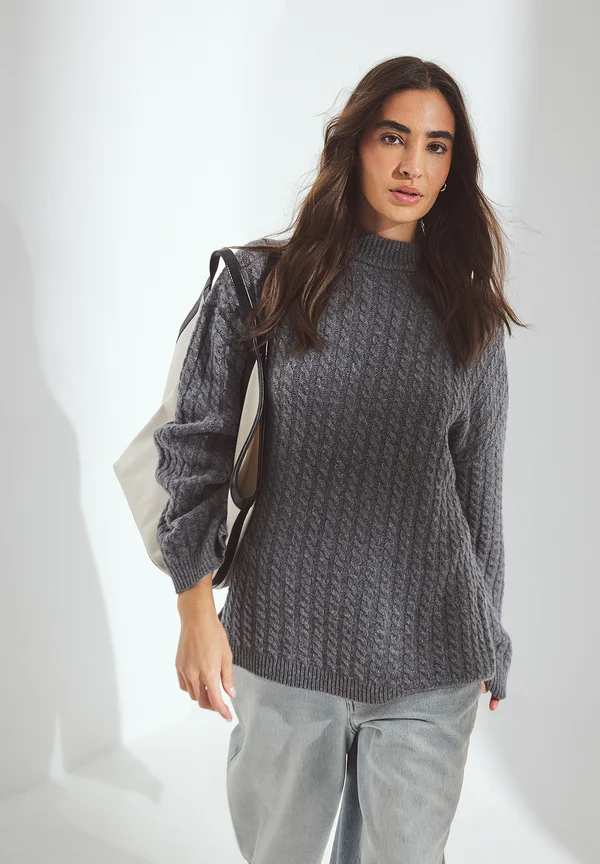 Strickpullover - dark grey