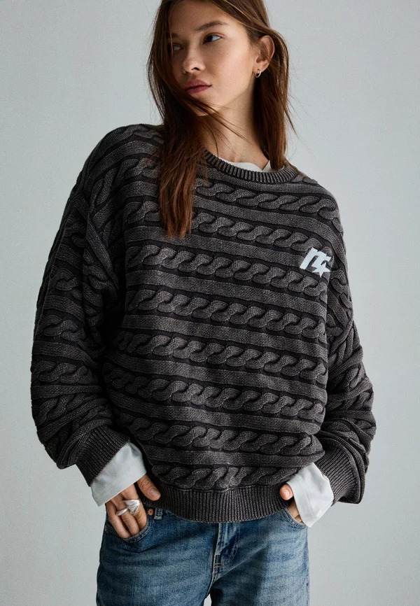 Strickpullover - dark grey