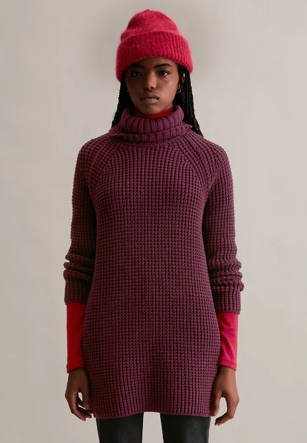 Strickpullover - dark maroon