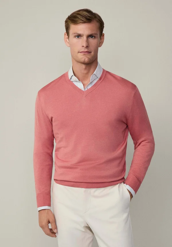 Strickpullover - dark peach orange