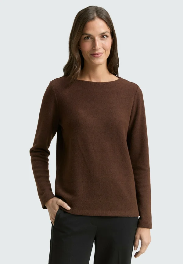 Strickpullover - dark pecan brown melange