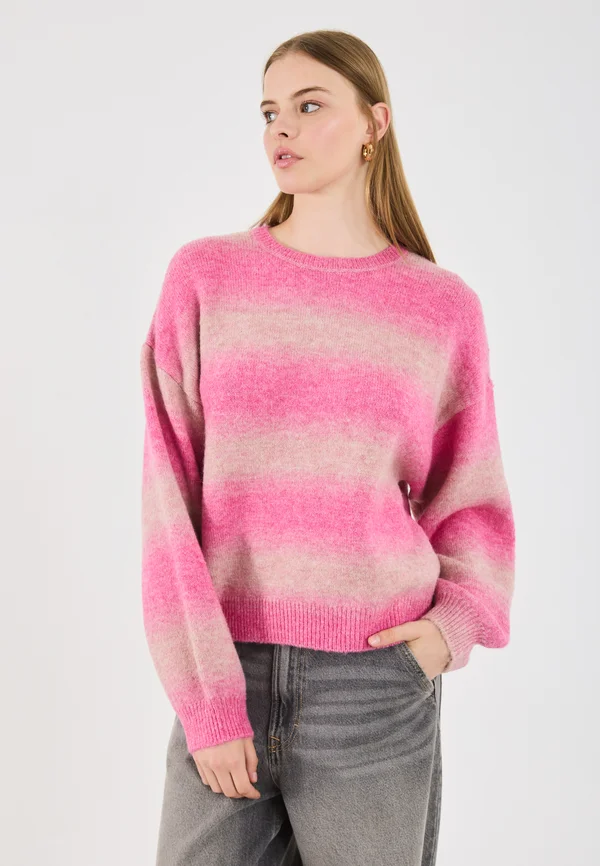 Strickpullover - dark pink