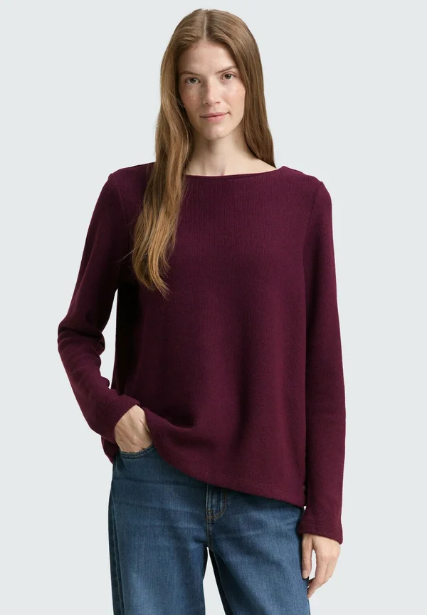 Strickpullover - dark red mélange