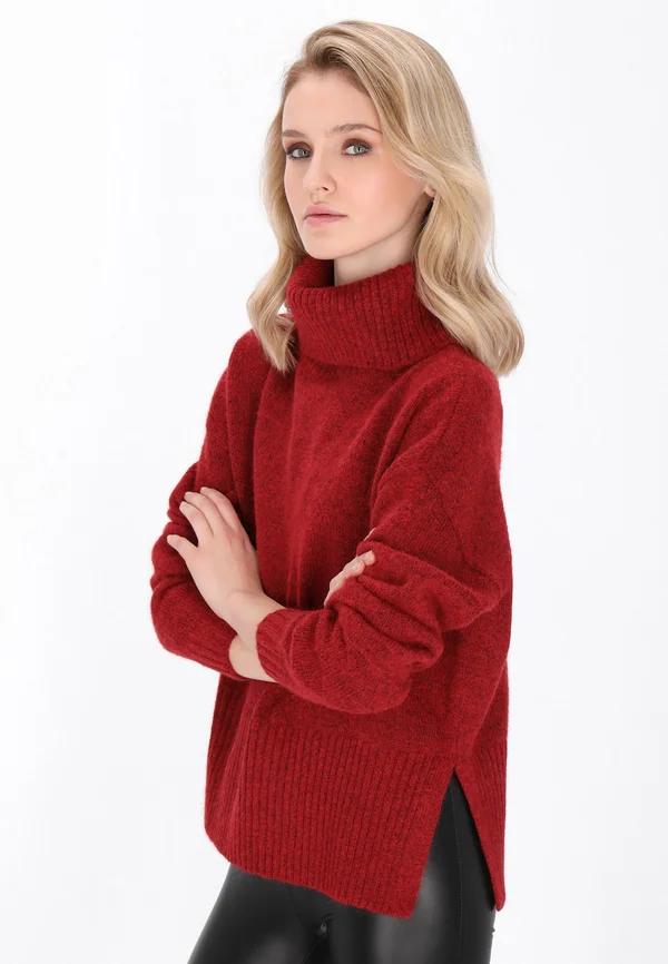 Strickpullover - dark red