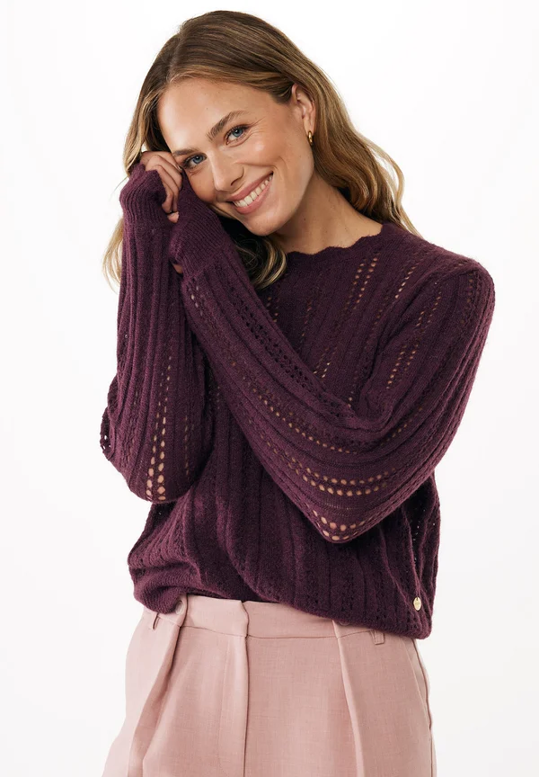 Strickpullover - dark red