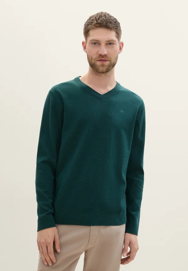 Strickpullover - dark tree green melange